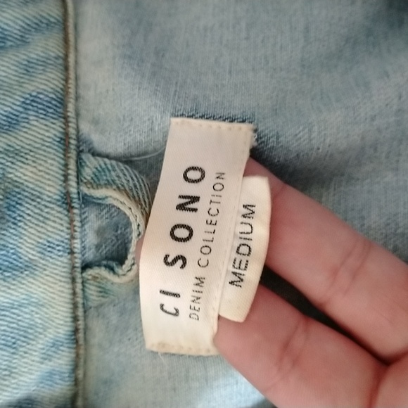 Jeans jacket medium ci sono buttom rose gold - Picture 2 of 5